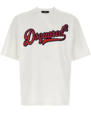 DSquared² 'Schwamm Patch' T -Shirt - Weiß