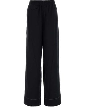 A.P.C. Midnight Viscose Blend Wide-Leg Lucy Pant - Black
