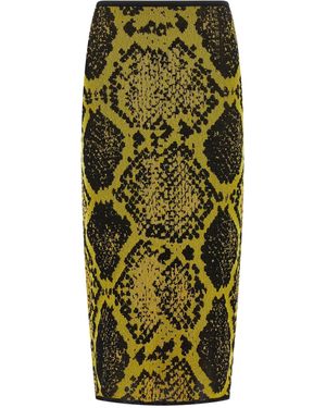 The Attico Python Jacquard Skirt Skirts - Green