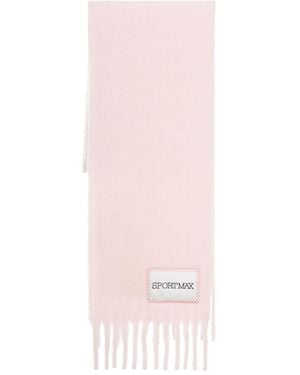 Sportmax Alpakaschal Mit Fransen - Pink