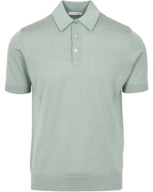 Tシャツ・カットソー PAOLO PECORA Men T-shirt Beige A020F100 1342 Cotton T-shirt | contrasting details Blue Paolo Pecora