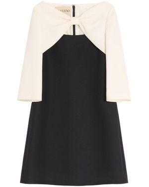 Valentino Wool And Silk Mini Dress - Black