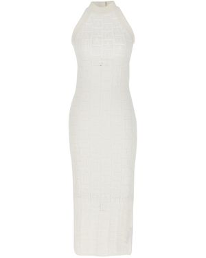 Balmain Monogram Monogram Breed Dress - Wit