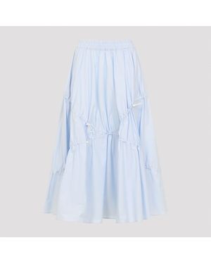 Moschino Baumwoll-Popeline Midirock - Blau