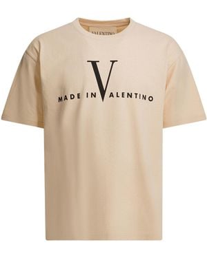 Valentino Made In T-shirts Yellow - Natural