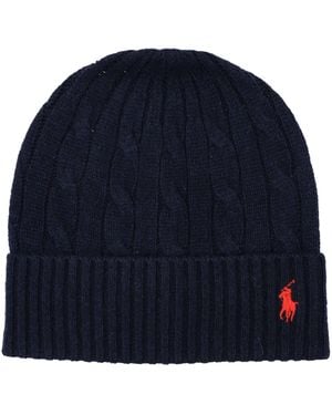 Polo Ralph Lauren Kabelgebreide Muts - Blauw