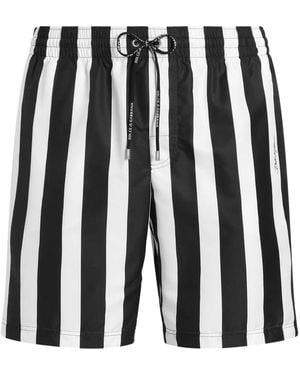 Dolce & Gabbana Striped Swim Shorts - Zwart