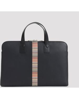 Paul Smith Signature Stripe Slim Folio - Black