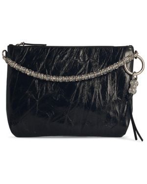 Jimmy Choo 'callie' Black Lear Bag - Zwart