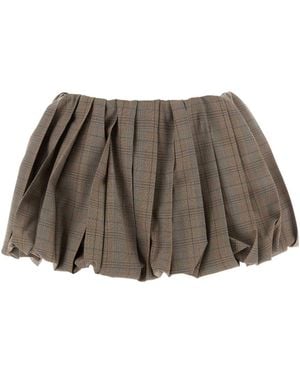 Miu Miu Embroidered Wool Mini Skirt - Multicolour