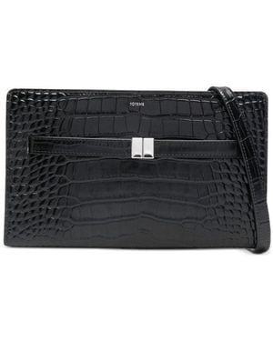 TOTEME Lederen Mini-crossbodytas - Zwart