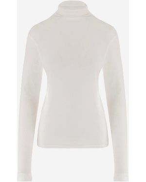 Vince Stretch Modal Turtle Neck - White