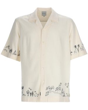 Paul Smith Camicia Con Ricami - White