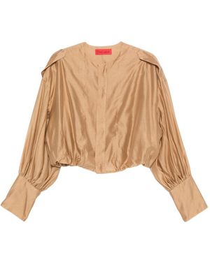 THE LATEST La última blusa Diana con cuello redondo - Neutro