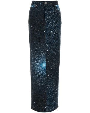 GIUSEPPE DI MORABITO Printed Denim Skirt - Blue