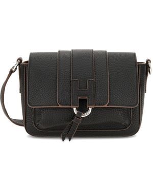 Hogan Leather Crossbody Bag - Black