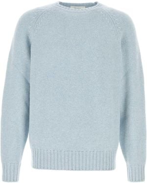 Umit Benan Light- Cashmere Jumper - Blue