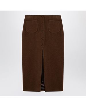 Margaux Lonnberg Jagger Midi Skirt - Brown