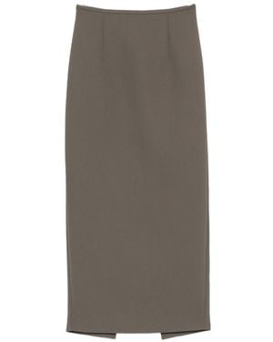 KHAITE Winton Lange Rok - Grijs