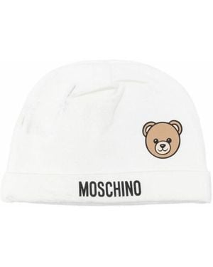 Moschino "Bear" Logo Hat - White