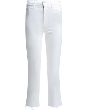 Mother "Hustler Ankle Fray" Flared Jeans - White