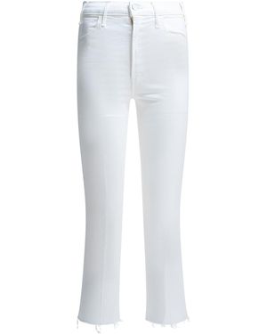 Mother Moeder Denim "hustler Ankle Fray" Uitlopende Jeans - Wit
