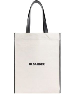 Jil Sander Border Book Tote Bag - White