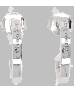 Maison Margiela Mini Brass Earrings For - White