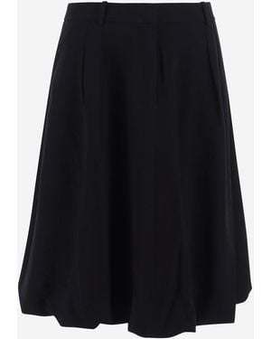 THE GARMENT De Kledingstuk Volumineuze Rok Van Acetaatmix - Zwart