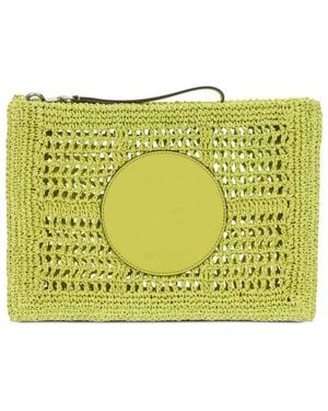 Tory Burch Bolso de mano Ella de con aplicación de logo - Amarillo