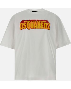 DSquared² Maglietta Maxi Logo Scige Fit - Grigio