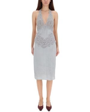 Gucci Silk Satin Dress - Grey