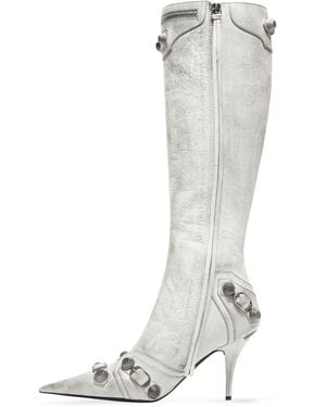 Balenciaga Cagole 90mm Knee High Boots - White