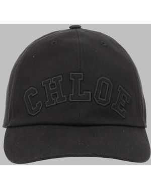 Chloé Chloé 26Ahc04Ctn_001 Cotton Baseball Cap - Black