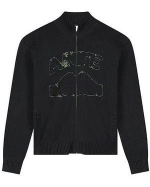 Arte' Diels Collar Cardigan - Black