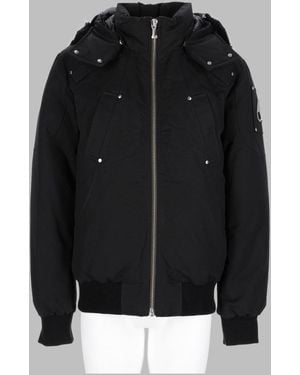 Moose Knuckles Sleek Detachable Hood Nylon-Blend Sports Jacket - Black