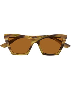 McQueen Alexander Mc Queen Sonnenbrille Am0536 S 006 Hellbraun/Braun Frau