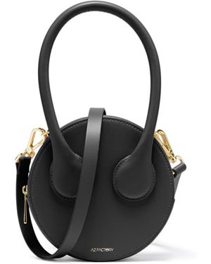 Az Factory By Ester Manas AZ Factory von Ester Manas Round Leder Mini -Tasche - Schwarz