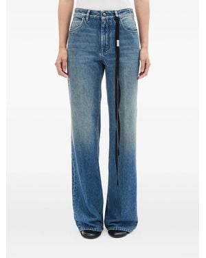 Ann Demeulemeester Vive 5 Pockets Straight Leg Pants - Blue
