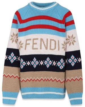 Fendi Pullover Apres Ski Wolle - Weiß