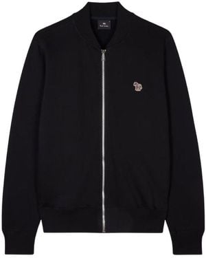 Paul Smith Zebra Cotton Bomber Jacket - Black