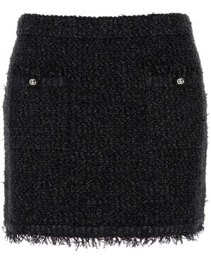 Gucci Viscose Blend Mini Skirt - Black