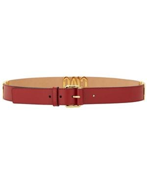 Moschino Mini Leather Belt For - Red