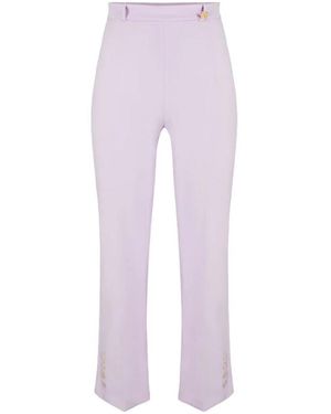 Elisabetta Franchi Logo Charm Trousers - Pink