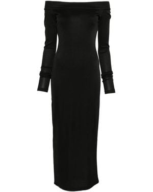 ANDAMANE Das schulterfreie Midikleid Andamane Talia - Schwarz