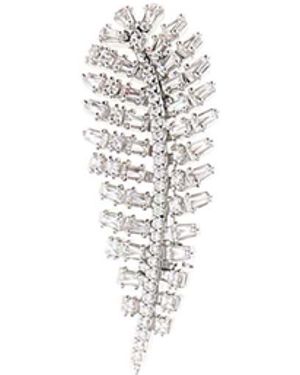 Swarovski Metal Vienna Mini Brooch, Rhodium Finish - Metallic