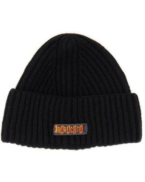 Baracuta Beanie Hat With Logo Patch - Black