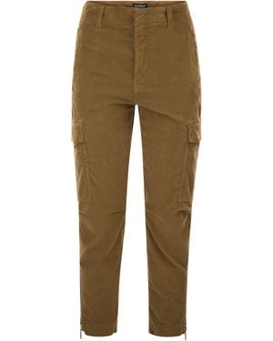 Dondup Velvet Cargo Pants Eve - Natural