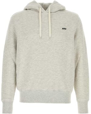 Autry Melange Cotton Sweatshirt - White