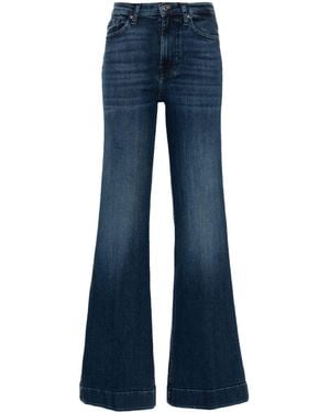 Seven7 Modern Flare Leg Denim Jeans - Blue